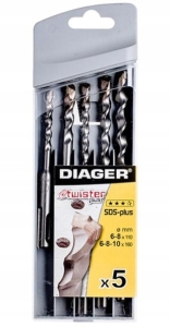 TWISTER BETONBOHRER-SATZ 6,0 - 10 mm 5tlg