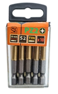 TITANIERTE KREUZENDEN PZ2 x 50 mm 10 Stk