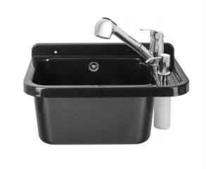 WASCHBECKEN WASCHBECKEN HAUSHALTSKAMMER SCHWARZ AKKU 50