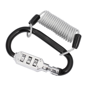 VERSCHLÜSSELTER ALUMINIUM-KARABINERHAKEN 95x50 mm MIT SEIL