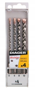 BETONBOHRER TWISTER SET 5,0 - 10 mm 4-tlg
