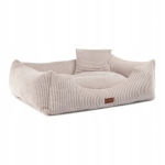 HUNDEBETTSTÄNDER GERIPPT BEIGE 90x70