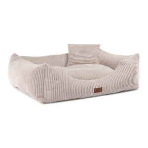 HUNDEBETTSTÄNDER GERIPPT BEIGE 90x70