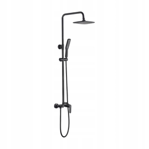 SCHWARZE DUSCHSÄULE MIT HAHN