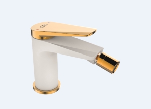 STEHENDER BIDET-FIXIERER MIT WEISSGOLDKAPPE