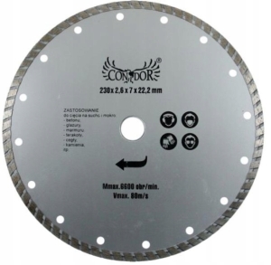 DIAMANTBLATT FÜR TROCKEN-TURBOSCHNEIDEN 230mm