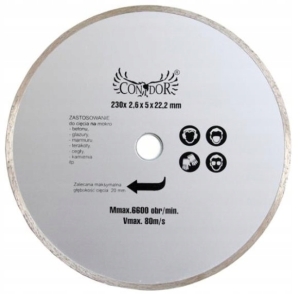 DIAMANTKLINGE FÜR NASSSCHNEIDEN SOLID 230 mm