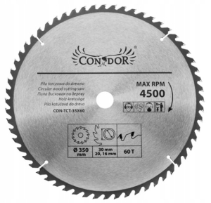 KREISSÄGE FÜR HOLZ 350 mm 60 T WIDIA ZÄHNE