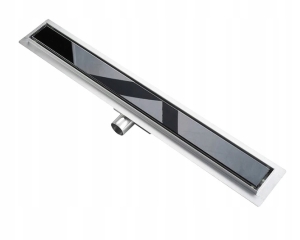 LINIENABLAUF SLIM SCHWARZES GLAS 60 cm