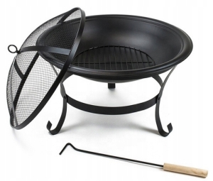 GARTENKAMIN 76 CM RUNDGRILL UND DECKEL