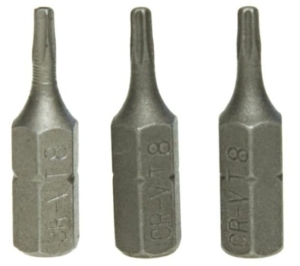 TORX BITS T25 x 25 mm 3 Stück BIT BITS GROT TORXY