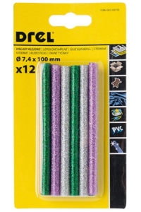 GLITTER-KLEBEREINSÄTZE FÜR WAFFENKLEBER 12 Stück