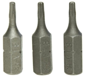 TORX BITS T8 x 25 mm 3 Stück BIT BITS GROT TORXY